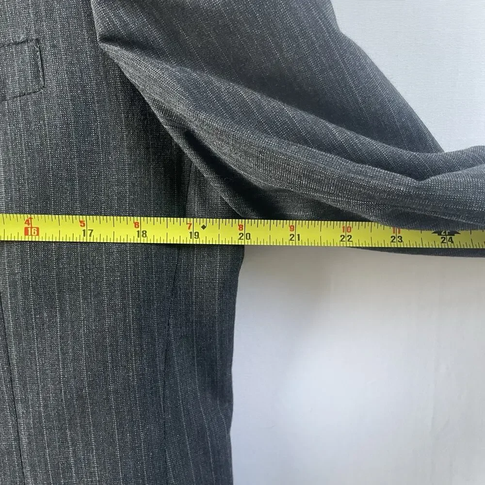 Vtg Brooks Brothers Brooksgate Wool Blazer Gray Pinstripe‎ 38R Classic Fit USA